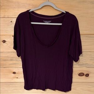 Victoria's Secret Deep Purple Short Sleeve Tee
